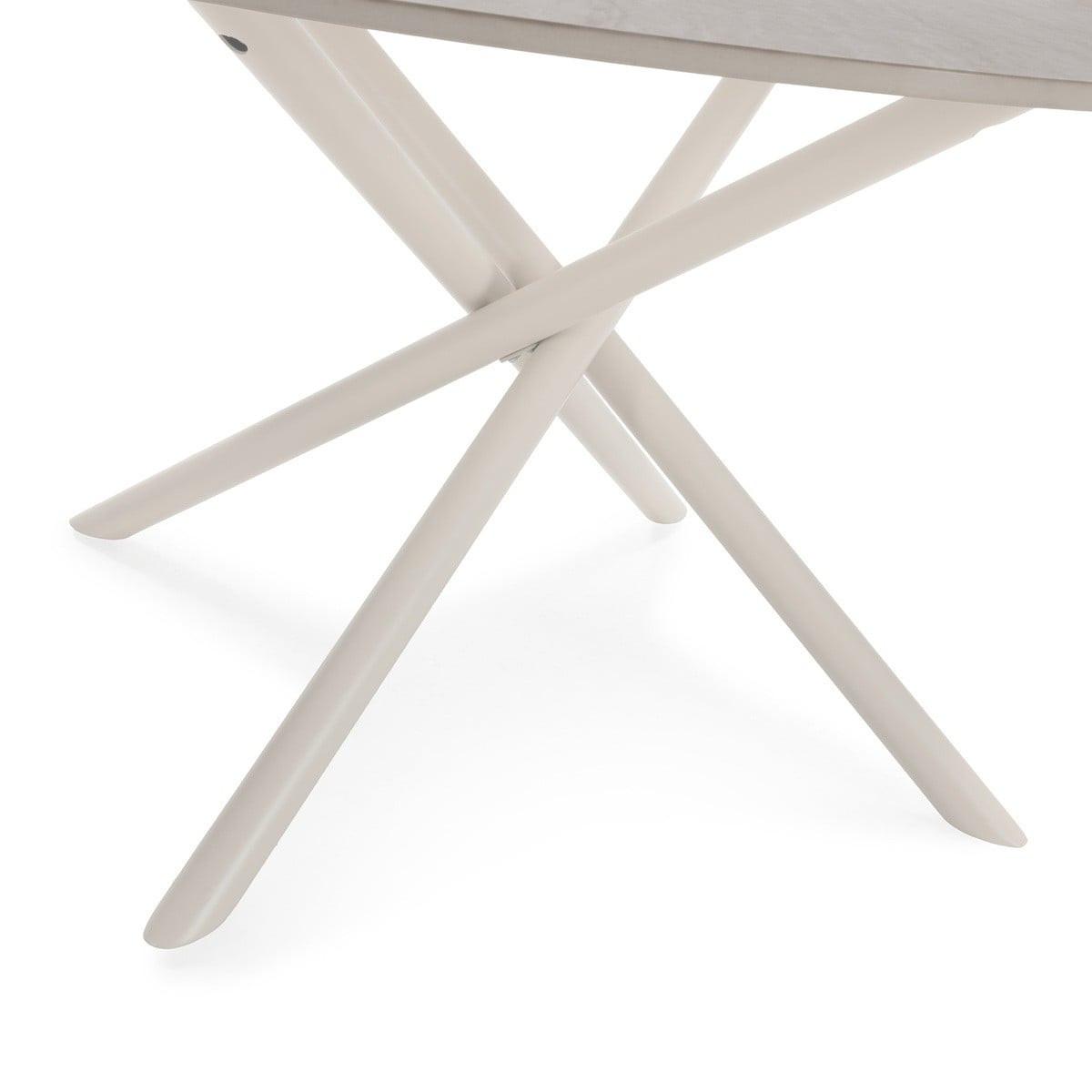 COUCHTISCH mit Metallbeinen 80/45/80 cm - Beige, Metall (90/80/45cm) - Calicosy