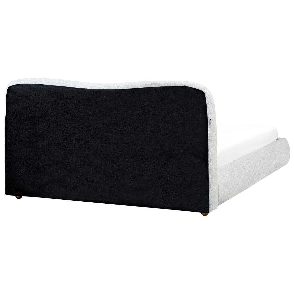BETT mit Stauraum 160x200 cm Grau Blagnac - Hellgrau, Textil (160/200cm) - Beliani