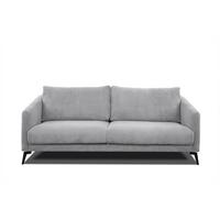 SOFA VILT 3-Sitzer, hellgrau - Hellgrau/Schwarz, Holzwerkstoff/Textil (202/89/94cm) - Wozimo