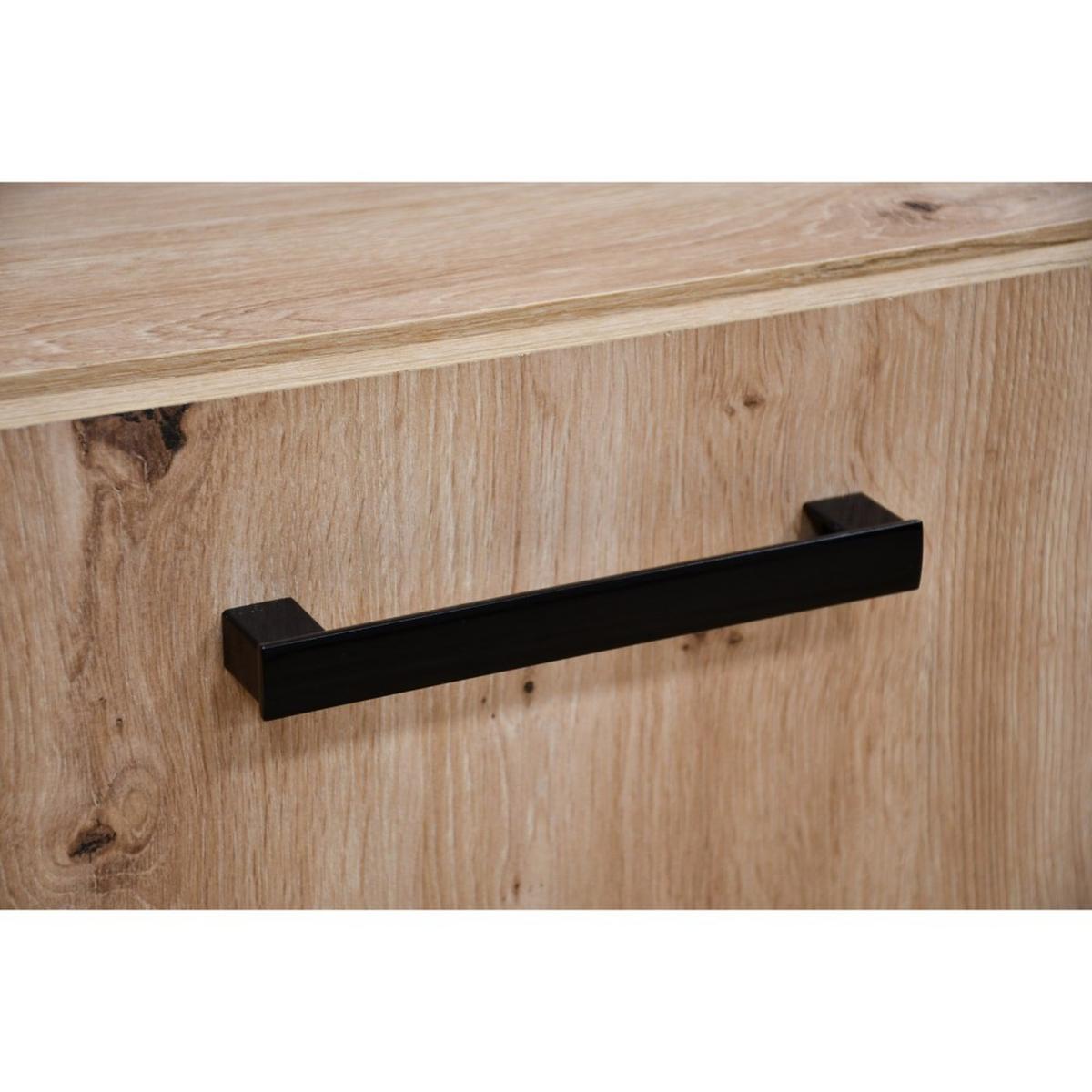 GARDEROBENSCHRANK Livia mit Aufhängern und Spiegel, Weiß, links - Schwarz/Weiß, Holzwerkstoff (137/207/42cm) - Beautysofa