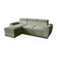 ECKSOFA FALCO mit Schlaffunktion Elli 36 - Grün, Textil (253/174cm) - Lookway
