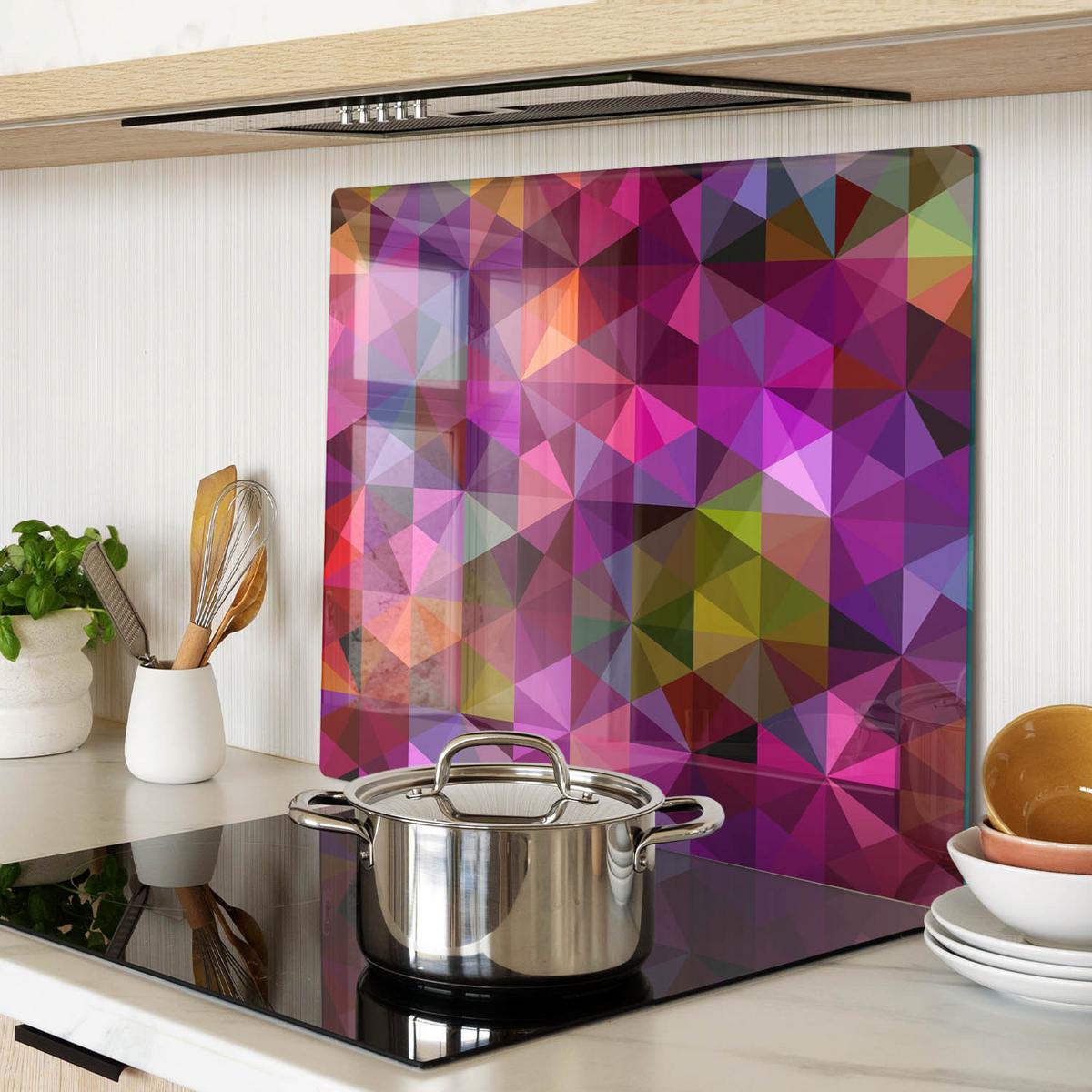 GLASPLATTE 60x52 cm Wellenabstraktion - Hellgrau/Grau, Glas (60/0.4/52cm) - TULUP