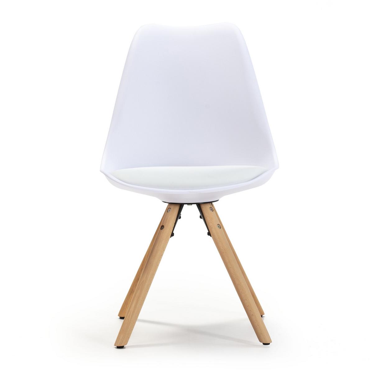 STUHL 2er-Set Jeff Weiß - Weiß, Holz/Kunststoff (49/84/54cm) - VS Venta-stock
