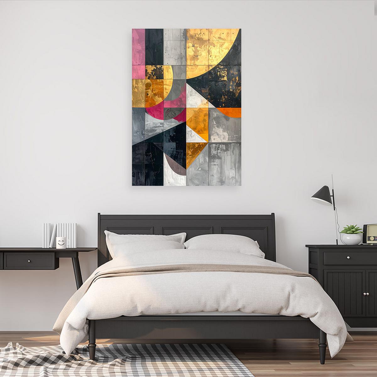 BILD auf Leinwand, Moderne farbige Abstrakt - Multicolor, Textil (30/45cm) - Feeby