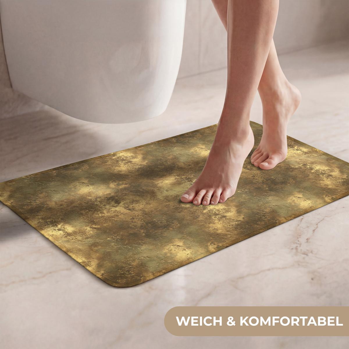 WC-VORLEGER Antik - Metallic-Look - Gold Toilettenvorleger 60x40 cm - Goldfarben, Textil (60/1cm) - OnlyWow