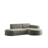 ECKSOFA Palma Xs In Noel - Grau, Holzwerkstoff/Textil (236/165cm) - Fun Möbel