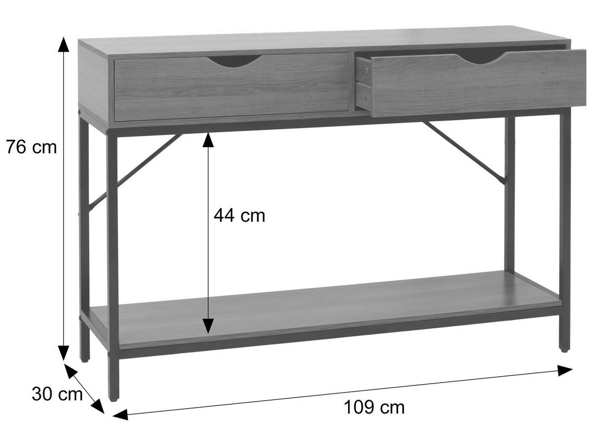 KONSOLENTISCH rechteck Braun - Braun, Holzwerkstoff (30/109/76cm) - MCW
