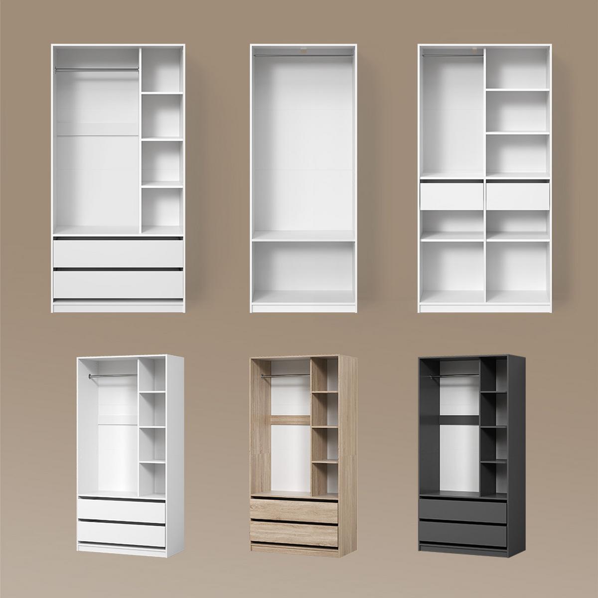 KINDERKLEIDERSCHRANK Trento Sonoma 100 x 200 cm mit 2 Schubladen - Sonoma Eiche, Holzwerkstoff (100/200/50cm) - Livinity®