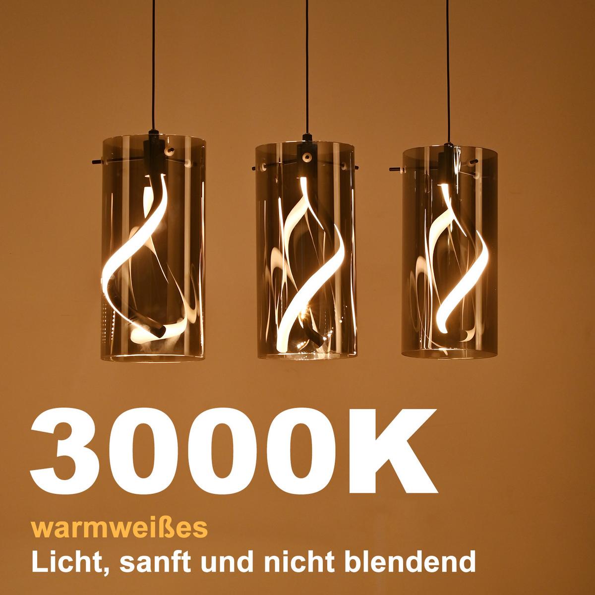LED PENDELLEUCHTE Beatrice 48/12/150 cm - Schwarz, Glas (48/12/150cm) - ZMH