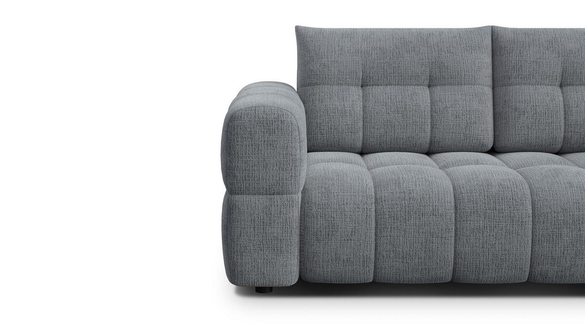 SOFA CLOUDI 2,5-Sitzer, dunkelgrau - Dunkelgrau/Schwarz, Holz/Textil (211/89/104cm) - Wozimo