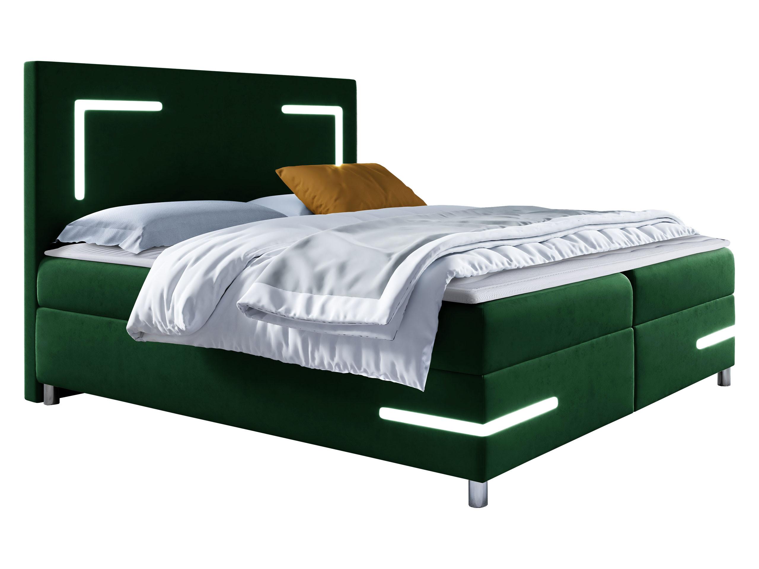 BOXBETT Delos LED - H3 - Grün, Holz (160/200cm) - MIRJAN24
