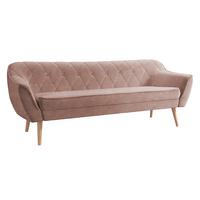 SOFA Skand 3 - Rosa/Naturfarben, Holz/Textil (180/75/74cm) - MIRJAN24