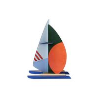 DEKOFIGUR Abstraktes Segelboot 9/31 cm - Multicolor, Wellpappe (9/31/23cm) - Studio Roof