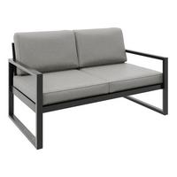 LOUNGESOFA Stella 2-Sitzer mit Metallrahmen, 146 cm, Beige - Beige, Metall (146/86/80cm) - Beautysofa