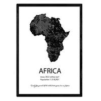 POSTER Länder & Kontinente Afrika A3 Rahmenlos - Klar, Papier (29.7/5/42cm) - Nacnic
