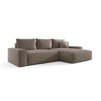 ECKSOFA Walken Mit Schlaffunktion - Hellbraun, Holzwerkstoff/Textil (280/185cm) - Fun Möbel