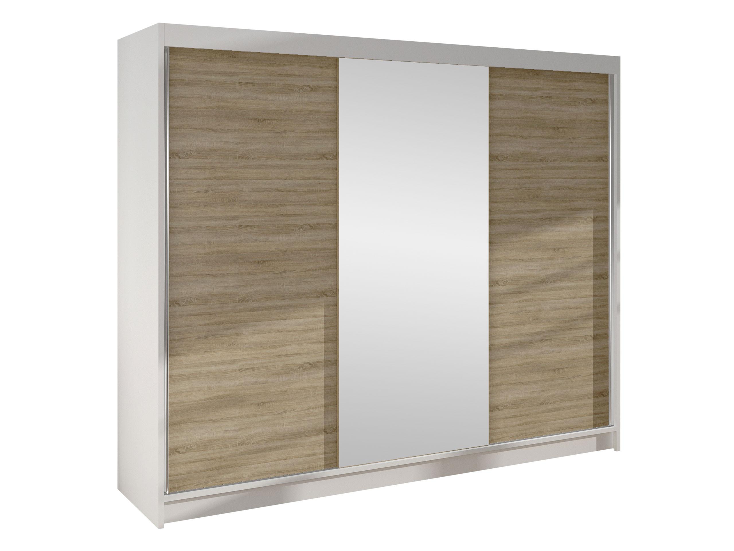 SCHWEBETÜRENSCHRANK Derby I - Beige, Holzwerkstoff/Metall (200/215/58cm) - MIRJAN24