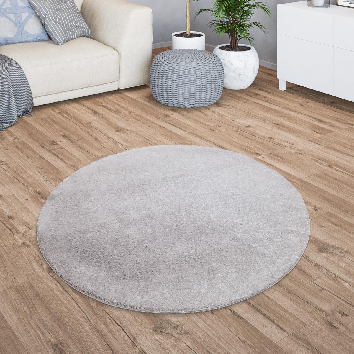 FLACHWEBETEPPICH Grau Ø 80 cm - Grau, Kunststoff (80/80cm) - TT Home