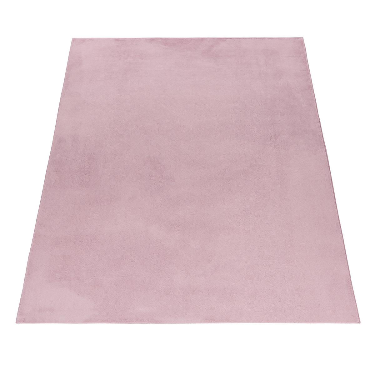 KURZFLORTEPPICH Waschbar NECKAR, einfarbig, aus Polyester, Rosa, 80 x 150 cm - Rosa, Textil (150/80cm) - KADIMA DESIGN