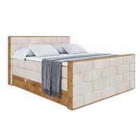 BOXSPRINGBETT mit Matratze H3|H4 und Lattenrost - LOLLI8-Z KING-120x200 - Beige Casablanca - Beige, Holzwerkstoff (120/200cm) - ALTDECOR