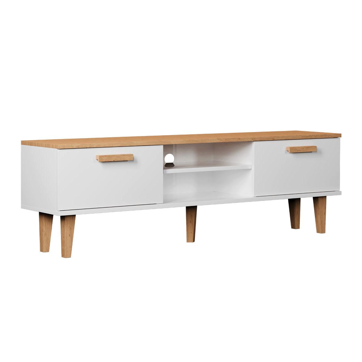 TV-MÖBEL Denver Weiß - Weiß, Holzwerkstoff (160/47/35cm) - Petits-meubles