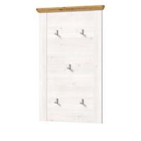 GARDEROBENPANEEL weiß Lärche Landhaus 68 cm, Flurgarderobe mit 5 Kleiderhaken - Weiß/Eiche Artisan, Holzwerkstoff (68/103/4cm) - Inn.Furn
