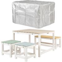KINDERSITZGRUPPE aus Holz, mit Abdeckung, für Kinder ab 3 Jahren - Weiß, Holz (75/80/60cm) - WONDERMAKE
