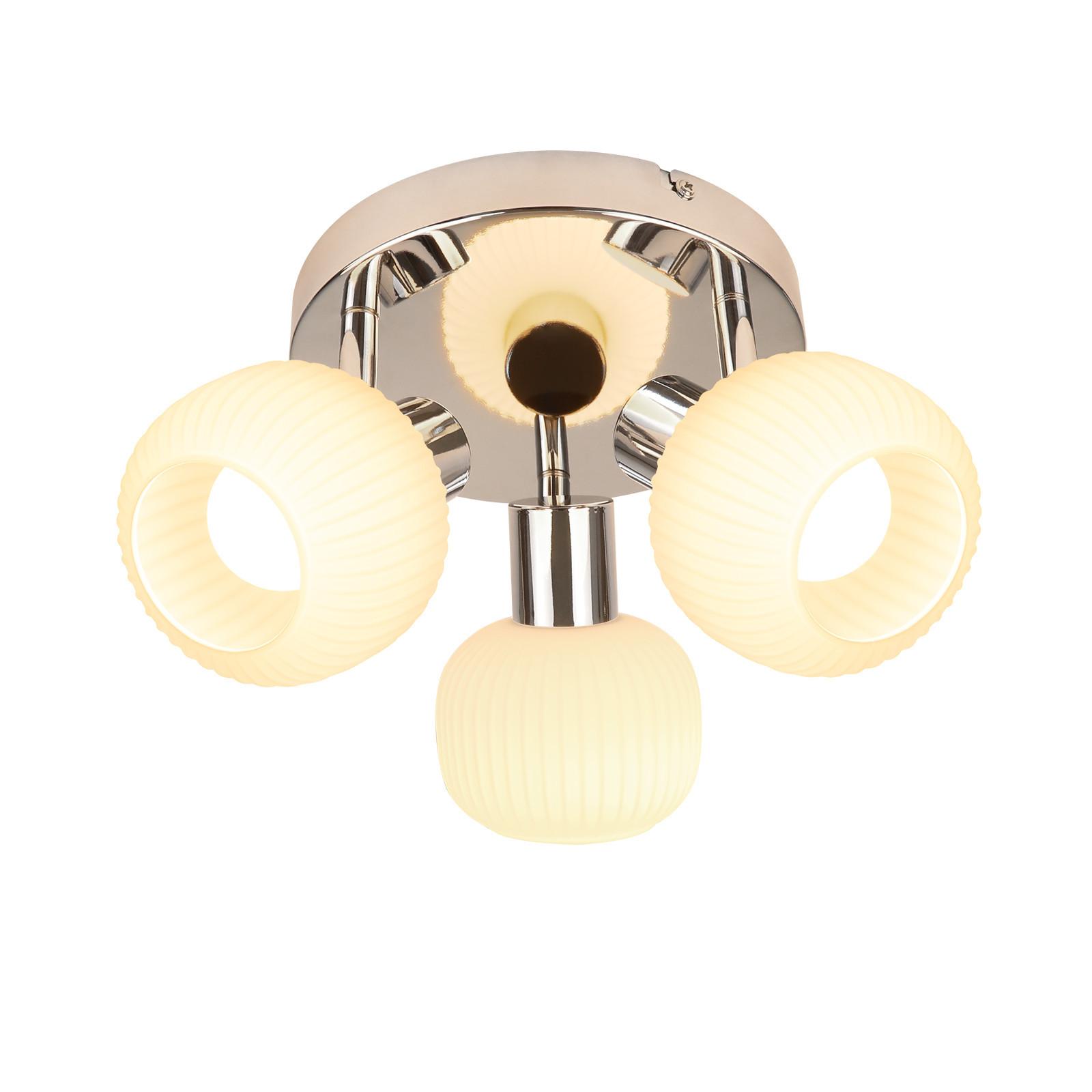 DECKENSTRAHLER Finch 3-flammig 19/19/14 cm - Schwarz, Metall (19/19/14cm) - Nettlife