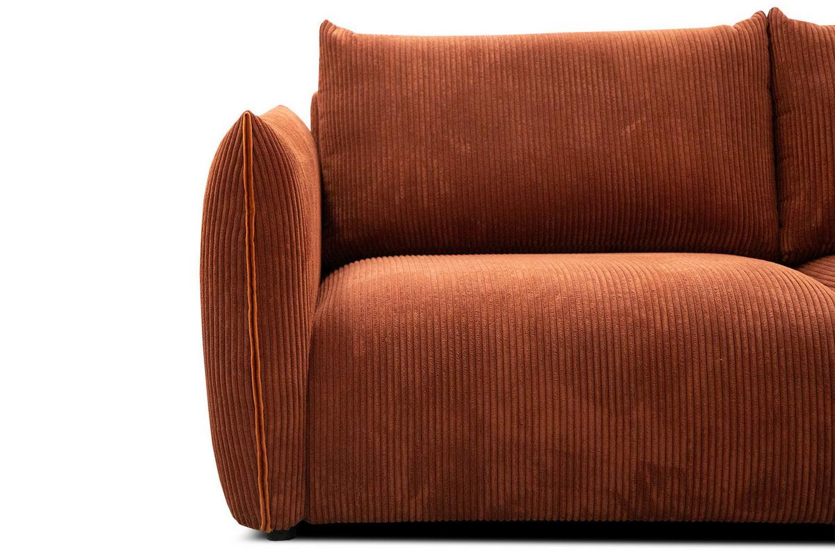 ECKSOFA TAUER 5-Sitzer, orange - Schwarz/Orange, Holzwerkstoff/Kunststoff (294/173cm) - Wozimo