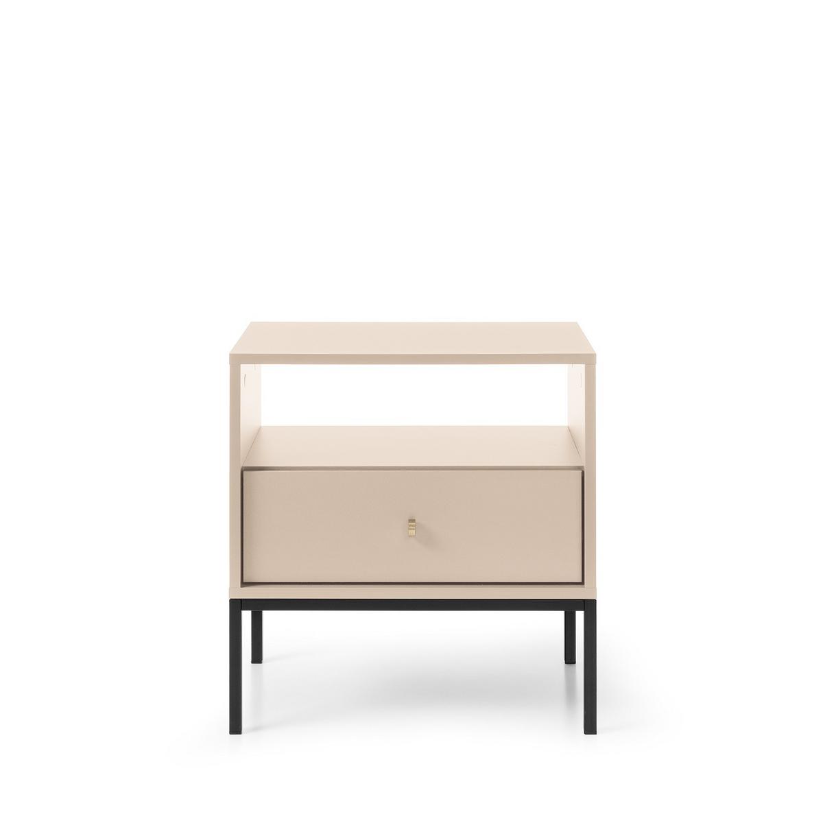 NACHTTISCH MONDO 53,6/56,2/39 cm Beige - Beige, Holzwerkstoff (53.6/56.2/39cm) - MASSENO