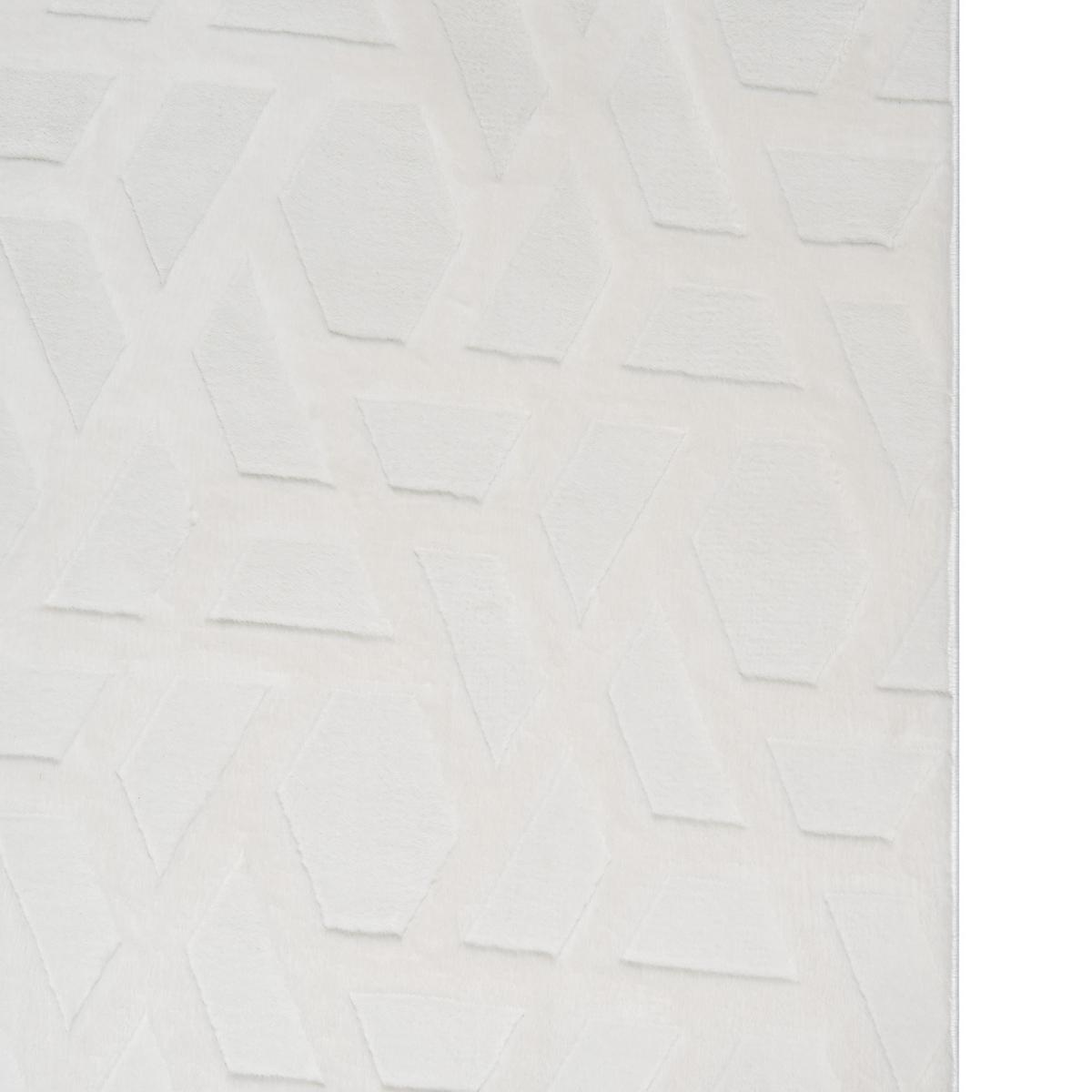 TEPPICH Cremeweiß 160/230 cm Antero - Creme/Weiß, Textil (160/230cm) - Beliani