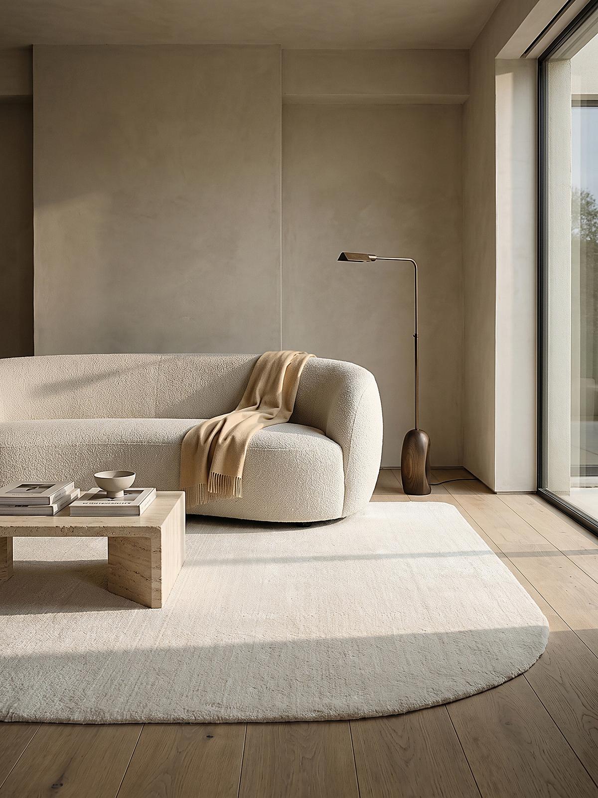 HOCHFLORTEPPICH Antirutsch Uni TIRSO Polyester Creme 120 x 160 cm - Beige, Textil (120/160cm) - KADIMA DESIGN