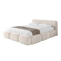 POLSTERBETT mit Bettkasten und Lattenrost, Boxbett ohne Matratze - ELVA-v1 180x200 Beige - Beige, Holzwerkstoff/Textil (180/200cm) - ALTDECOR