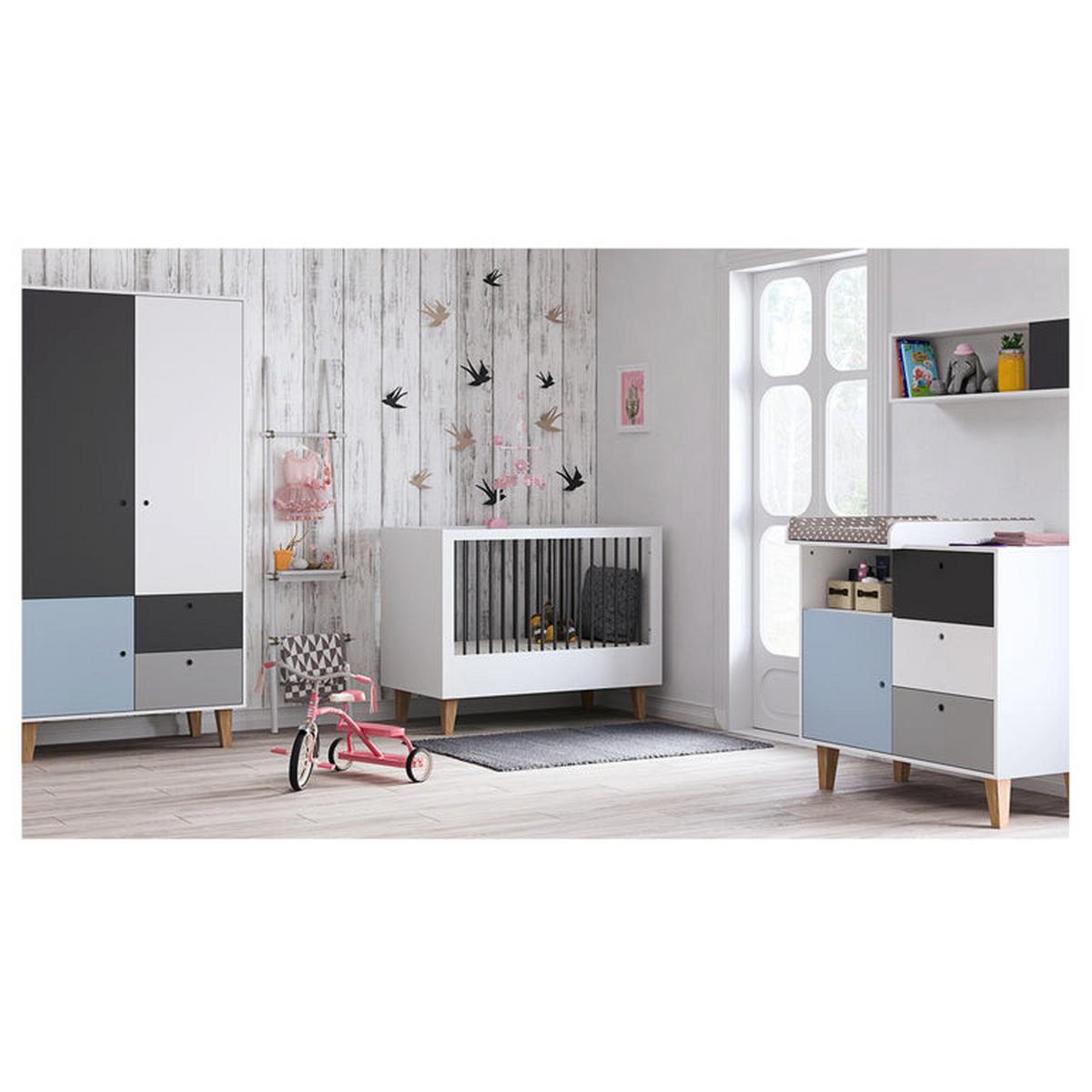 BABYZIMMER 3-teilig Concept blau - Blau, Holzwerkstoff (144.5/97/75cm) - Petits-meubles