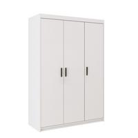 DREHTÜRENSCHRANK ELENORA 133/190,5/53cm 3-türig Weiß - Weiß, Holzwerkstoff (133/190.5/53cm) - MASSENO