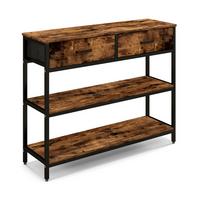 KONSOLENTISCH cm Vintage Eiche Dekor - Wildeiche, Holz (30/100/80cm) - COSTWAY
