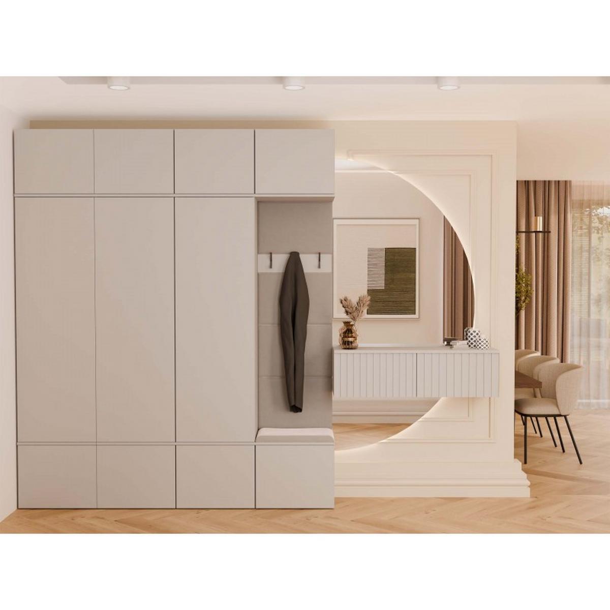 GARDEROBENSCHRANK modern, Schrank Set Kleiderschrank - Schuhschrank Kaschmir 200/238/35 - Kaschmir, Holzwerkstoff (200/238/35cm) - RAUMHIRSCH FURNITURE