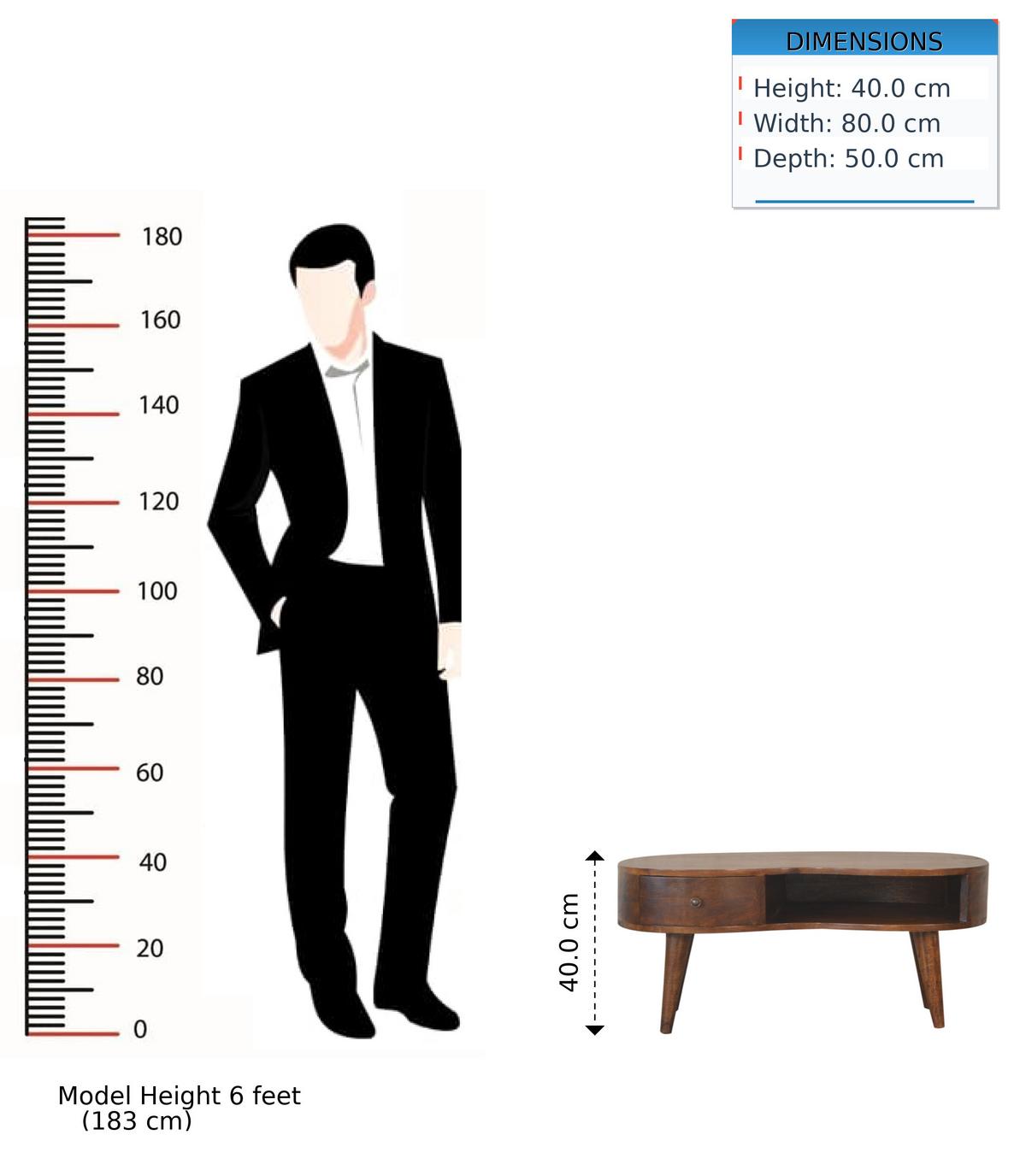 COUCHTISCH Massivholz-Kastanien-Welle, 1 Schublade und offenes Fach, Dunkelbraun - Dunkelbraun/Messingfarben, Mangoholz/Holz (50/80/40cm) - Artisan Furniture