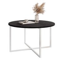 COUCHTISCH BESARO 75/47 cm runden, Weiß / Grigia Pietra - Weiß/Grau, Metall (75/75/47cm) - Idohome
