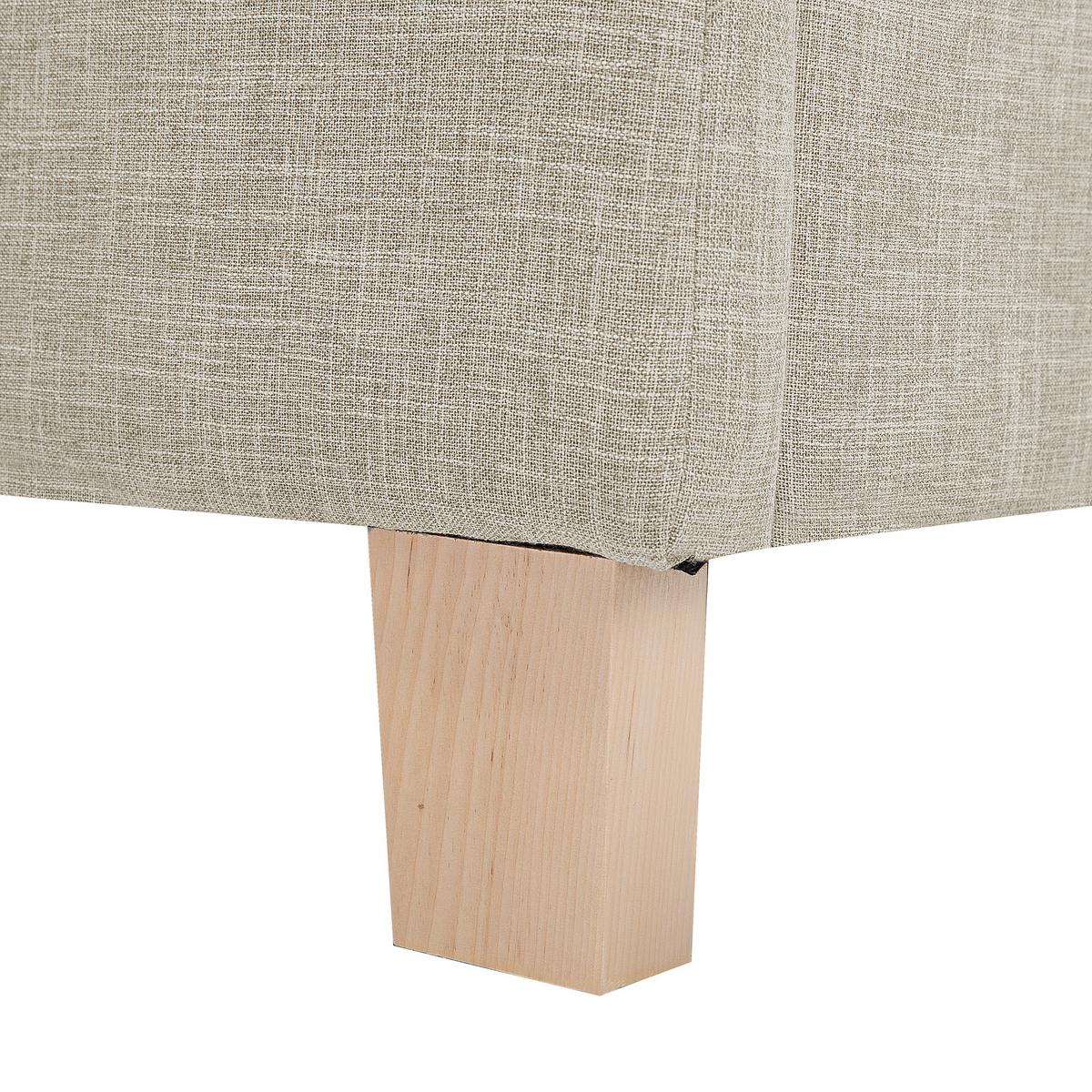 POLSTERBETT mit Lattenrost 180x200 cm Beige Sennez - Beige, Textil (180/200cm) - Beliani