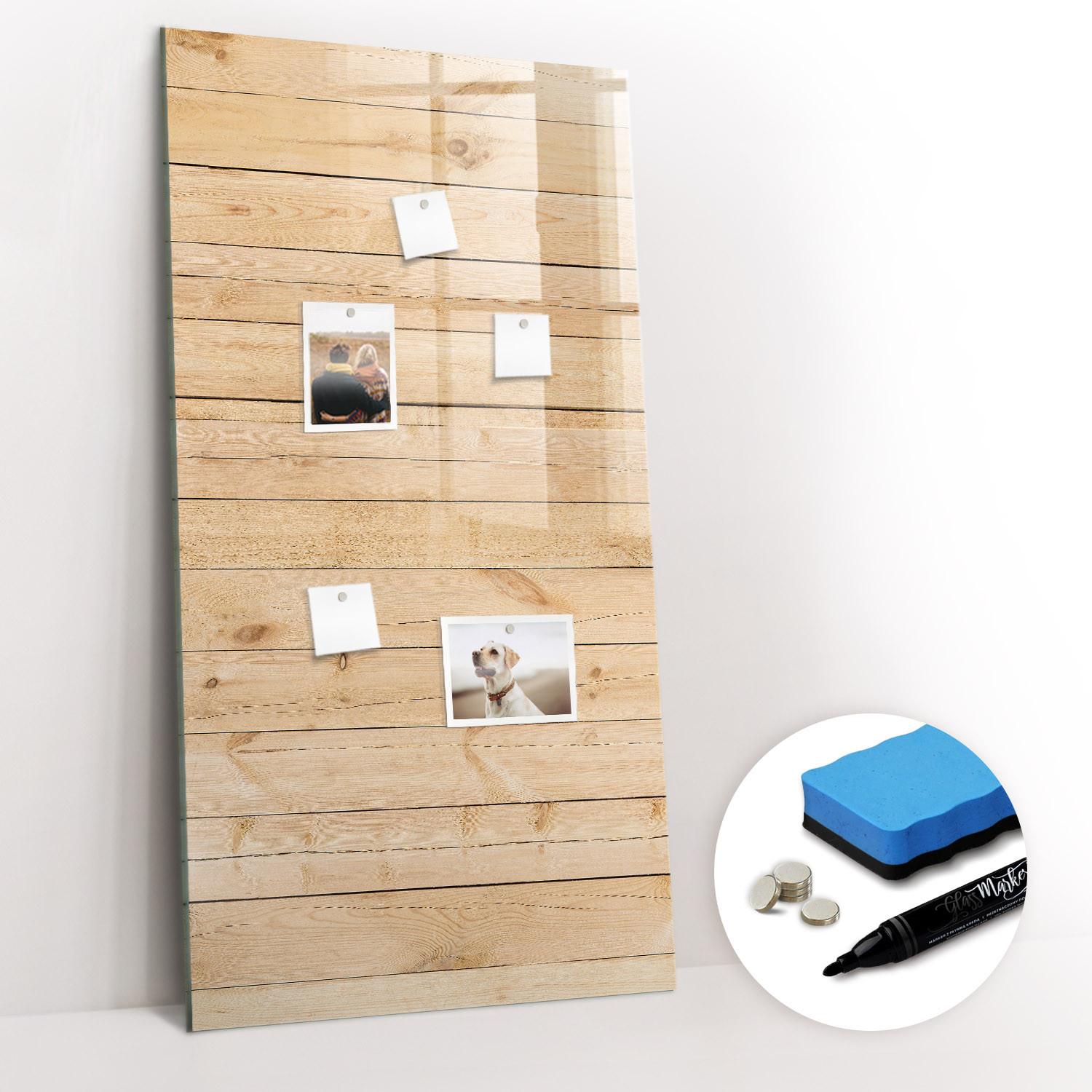 MAGNETTAFEL 120x60 Leuchttafeln - Hellbraun, Glas (100/70/0.4cm) - TULUP
