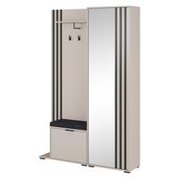 GARDEROBENSCHRANK NELIANA 131/192/40 cm Modern Garderobe-Set Kaschmir - Kaschmir, Holzwerkstoff (131/192/40cm) - MASSENO