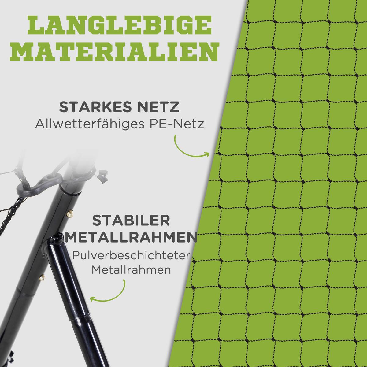 BASEBALL Rebounder - Schwarz, Kunststoff (90/123cm) - HOMCOM
