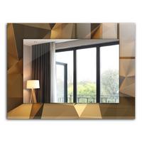 SPIEGEL 80 x 60 cm Rechteckig mit Aufdruck - Cognac, Glas (80/60/0.4cm) - TULUP