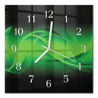 WANDUHR aus Glas 30x30 cm - Abstraktion - Grün, Glas (30/30/0.4cm) - TULUP