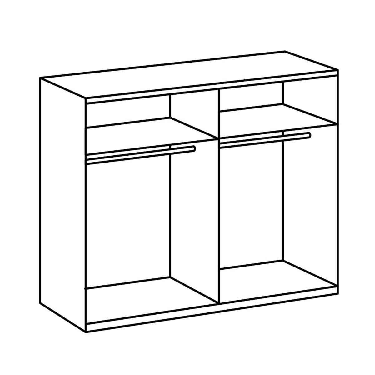 Schwebetürenschrank Dublin Eichefarben ca. 180x198x64cm - Eichefarben/Graphitfarben, KONVENTIONELL, Holzwerkstoff/Metall (180/198/64cm) - Mömax