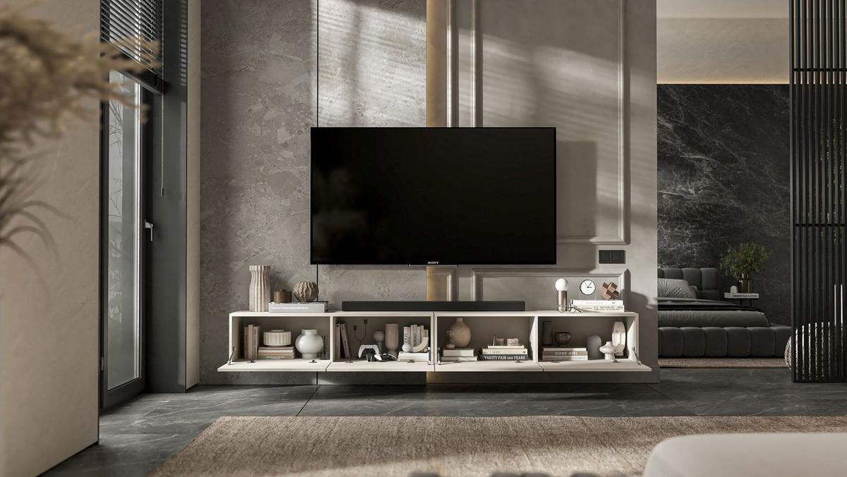 TV-LOWBOARD 2-er Set Enjoy Kaschmir Matt 120 cm - Kaschmir, Holzwerkstoff (240/30/35cm) - Meble Lindner