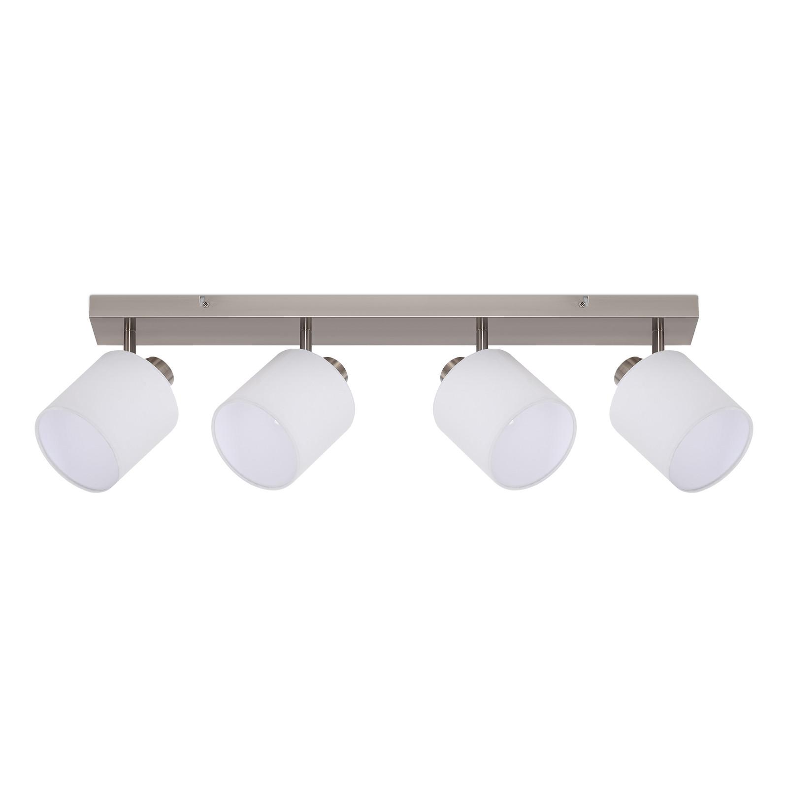 DECKENSTRAHLER 16/13/67.5cm Sand Nickel Farbe 1 Flamme - Silberfarben, Metall (16/13/67.5cm) - ZMH