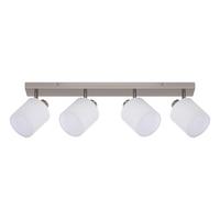 DECKENSTRAHLER 16/13/67.5cm Sand Nickel Farbe 1 Flamme - Silberfarben, Metall (16/13/67.5cm) - ZMH