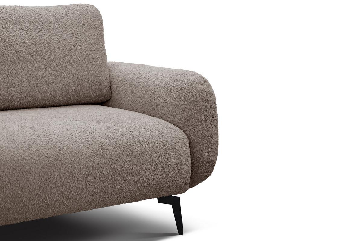SOFA FEBE 2-Sitzer, beige - Beige/Schwarz, Holz/Textil (160/82/96cm) - Wozimo